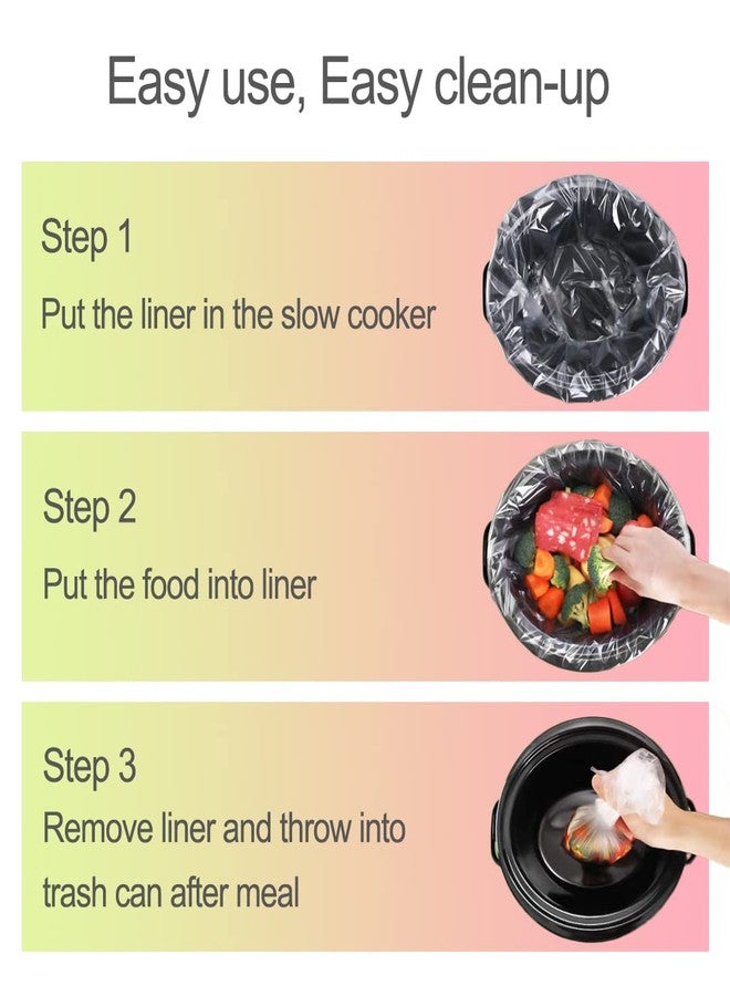 Qvin 16 Oz Mini Crocpot Slow Cooker Liners, Disposal Plastic Bags, Compatible with Qvin 0.65Qt Slow Cooker, 20 OZ Croc-pot, KOOC small 0.65-Qt, Betty 0.7Qt Crocker, Fit 0.5 to 0.75Quart, 1 Pack (10 Liners) - Image 4